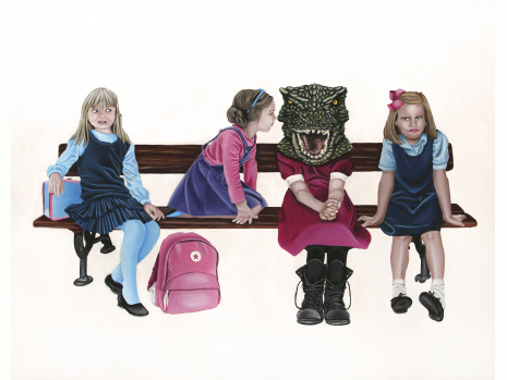 Freaks, Dinosaur, T-Rex, Girls, School girls, children, costumes