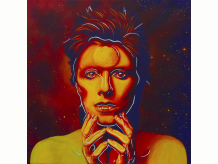 Starman, bowie, black abbey studios, art, painting, cosmos, space