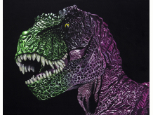ElectroRex, dinosaur, trex, t-rex, electro, surreal art, black abbey studios
