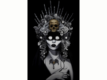 Lady, White Rose, Garden, Witch, Magic, Goth, headdress, Black Abbey Studios