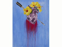 Black Abbey Studios, heart, broken heart, Arrow, Flowers, Love, Loss, Grief